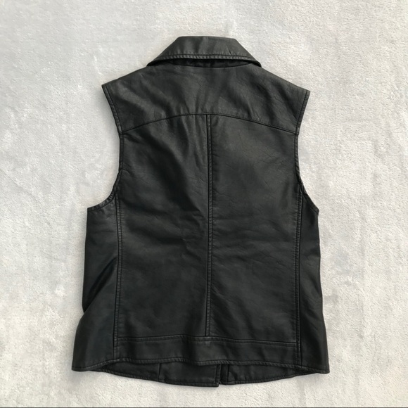 ❤️ HP! Sanctuary S black vegan faux leather vest - Picture 2 of 5